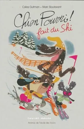 Chien Pourri fait du ski